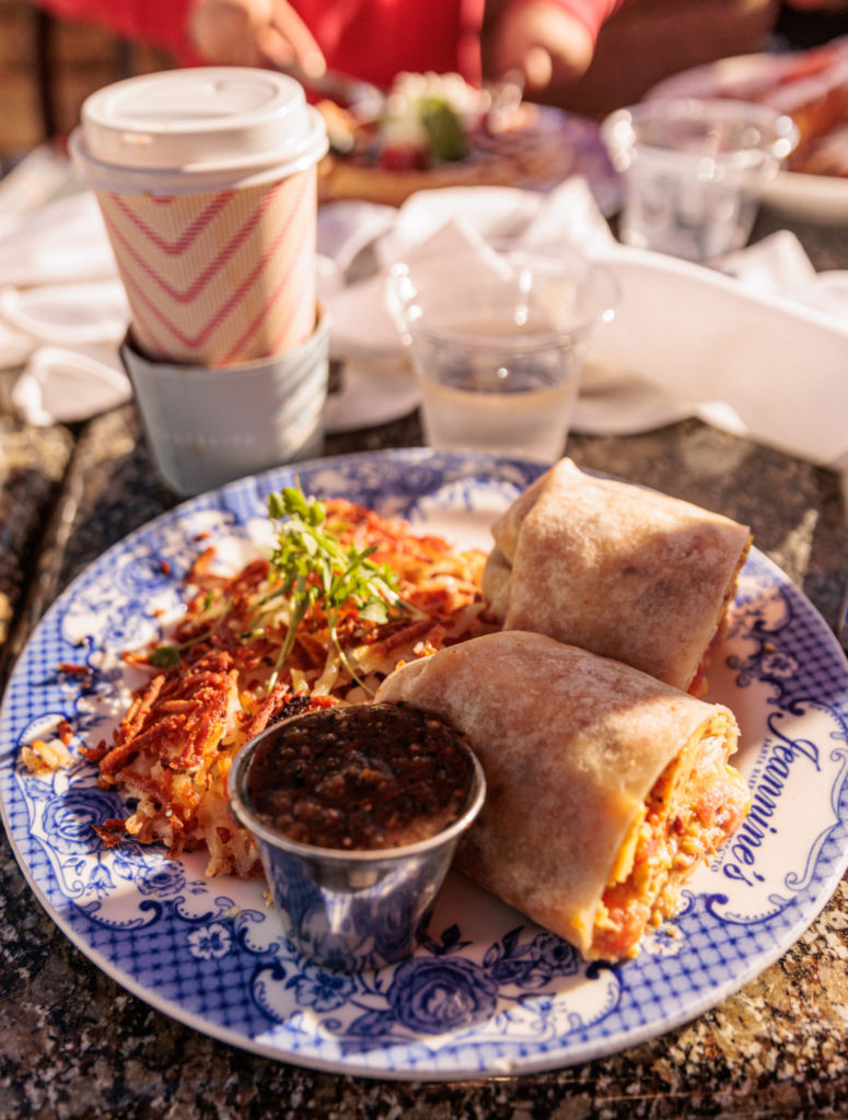 A plate of food on a table.